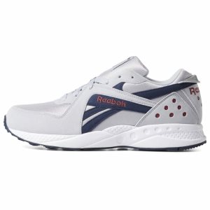 Reebok Pyro Turnschuhe Damen - Grau/Navy/Rot/Weiß - DE 843-KRD